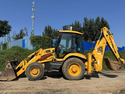 Originele kleur JCB 3CX Gebruikte boormachine met vierwielaandrijving