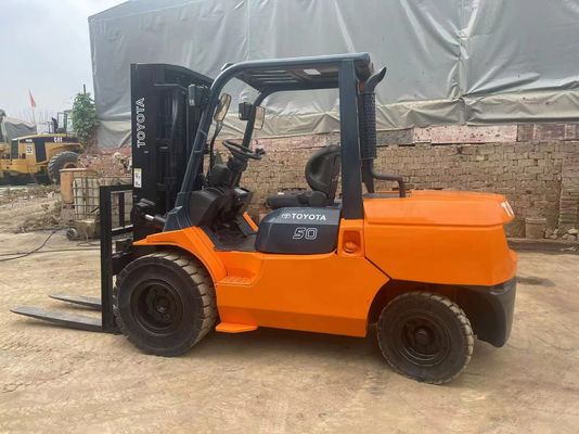 5 ton 7FD50 gebruikte Toyota vorklift originele Japan geluidsreductie voor magazijn