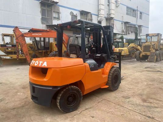 5 ton 7FD50 gebruikte Toyota vorklift originele Japan geluidsreductie voor magazijn