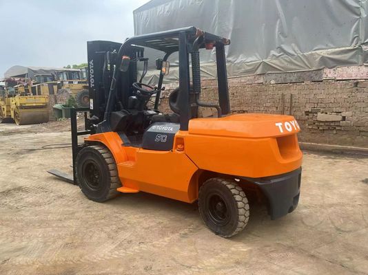 5 ton 7FD50 gebruikte Toyota vorklift originele Japan geluidsreductie voor magazijn