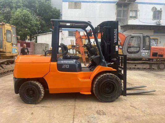 5 ton 7FD50 gebruikte Toyota vorklift originele Japan geluidsreductie voor magazijn