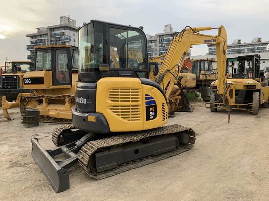 Komatsu PC55MR-2 Gebruikte graafmachine Japan Mini Grootte Met Hydraulische Hamer