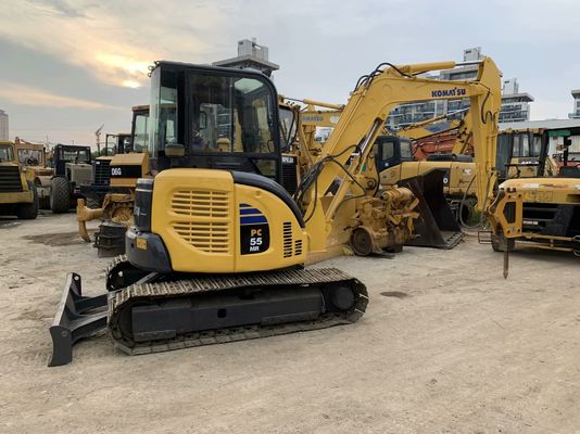 Komatsu PC55MR-2 Gebruikte graafmachine Japan Mini Grootte Met Hydraulische Hamer