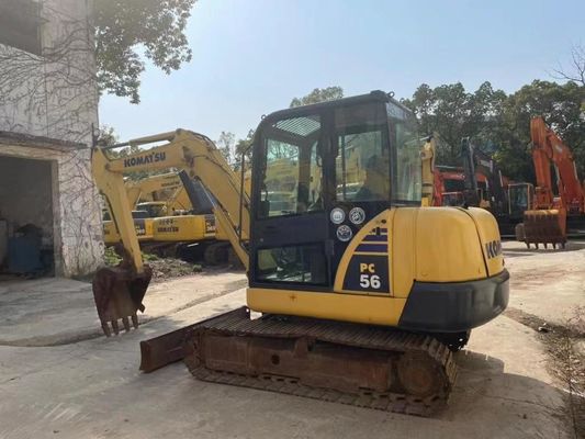 Originele kleur Gebruikte Komatsu PC56MR-2 mini graafmachine in uitstekende staat