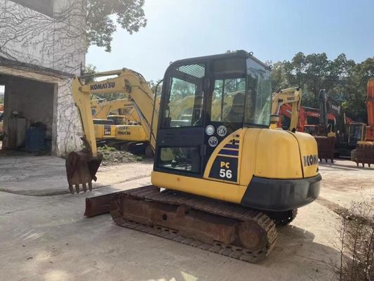 Originele kleur Gebruikte Komatsu PC56MR-2 mini graafmachine in uitstekende staat