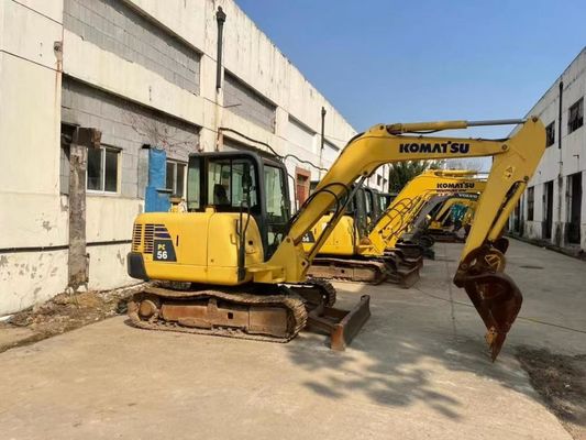 Originele kleur Gebruikte Komatsu PC56MR-2 mini graafmachine in uitstekende staat