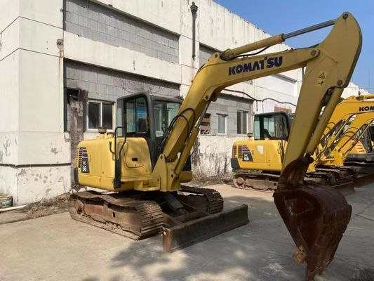 Originele kleur Gebruikte Komatsu PC56MR-2 mini graafmachine in uitstekende staat