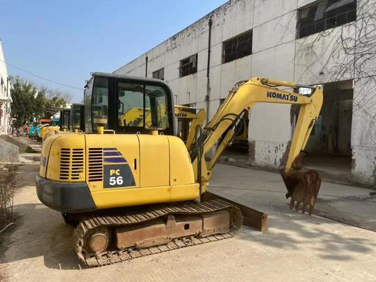 Originele kleur Gebruikte Komatsu PC56MR-2 mini graafmachine in uitstekende staat