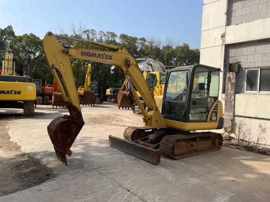 Originele kleur Gebruikte Komatsu PC56MR-2 mini graafmachine in uitstekende staat