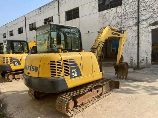 Originele kleur Gebruikte Komatsu PC56MR-2 mini graafmachine in uitstekende staat