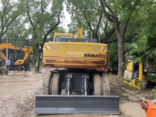 Compact Japan Gebruikte Komatsu graafmachine PC150W-6 Gebruikte wielgraafmachine