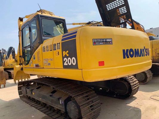 Gemakkelijke bediening Gebruikte Komatsu graafmachine PC200-7 Originele Japanse 20 ton graafmachine