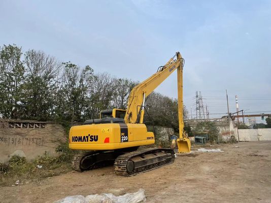 Origineel Japan Gebruikte Komatsu Graafmachine PC220-7 Crawler Met 18 Meter Lange Arm