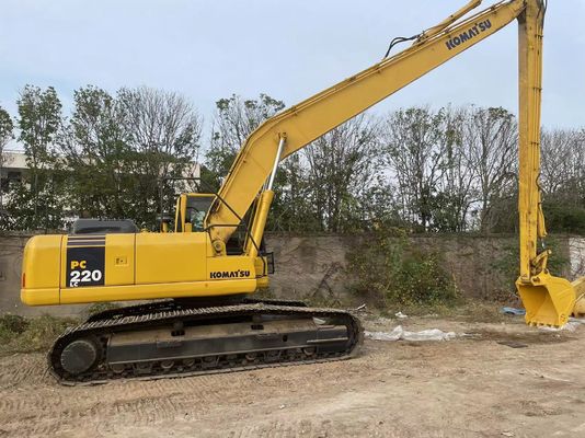 Origineel Japan Gebruikte Komatsu Graafmachine PC220-7 Crawler Met 18 Meter Lange Arm