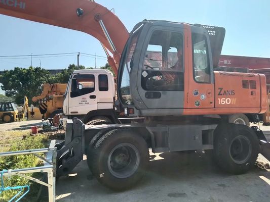 Oorspronkelijke kleur Gebruikte Hitachi ZX160W wielgraafmachine In goede staat