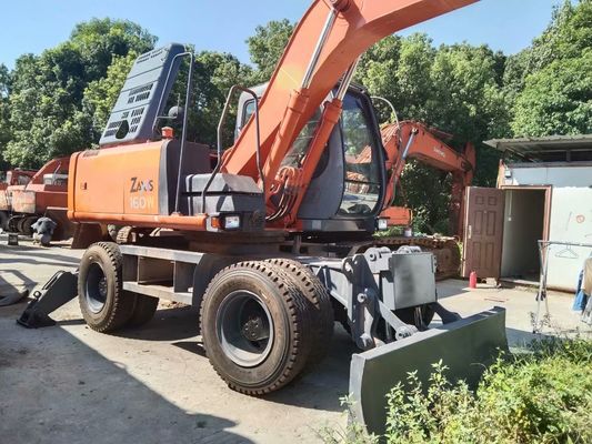 Oorspronkelijke kleur Gebruikte Hitachi ZX160W wielgraafmachine In goede staat