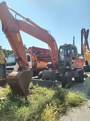 Oorspronkelijke kleur Gebruikte Hitachi ZX160W wielgraafmachine In goede staat