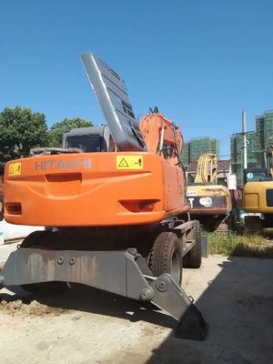 Oorspronkelijke kleur Gebruikte Hitachi ZX160W wielgraafmachine In goede staat