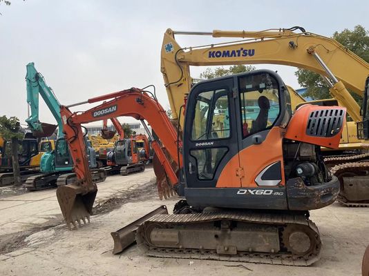 2018 jaar Gebruikte Doosan DX60-9C mini graafmachine In uitstekende staat/Gebruikte Doosan mini graafmachine te koop