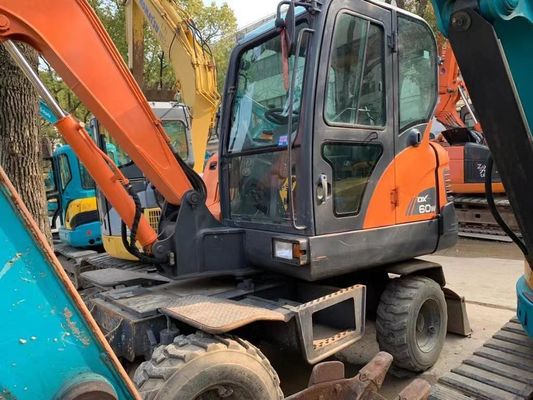 Gebruikte Doosan DX60W wielgraafmachine in uitstekende staat/gebruikte Doosan mini wielgraafmachine te koop