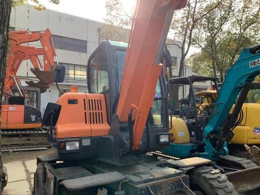 Gebruikte Doosan DX60W wielgraafmachine in uitstekende staat/gebruikte Doosan mini wielgraafmachine te koop