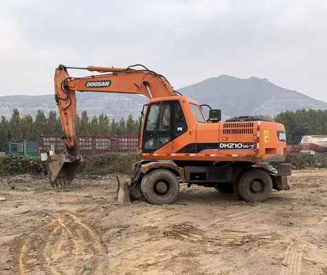 Originele kleur Gebruikte Doosan DH210W-7 wielgraver In goede staat/Gebruikte Doosan wielgraver Te koop