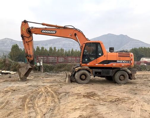 Originele kleur Gebruikte Doosan DH210W-7 wielgraver In goede staat/Gebruikte Doosan wielgraver Te koop