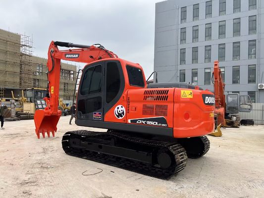 Crawler gemonteerd DX150-9C Gebruikte Doosan graafmachine Originele Korea Versatiliteit