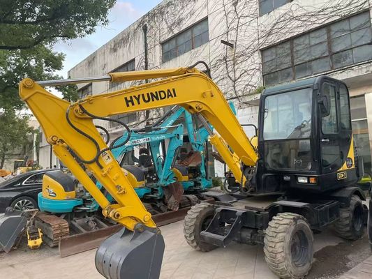 Gebruikte R60W-7 Mini Hyundai wiellaggraaf Stabiel en efficiënt