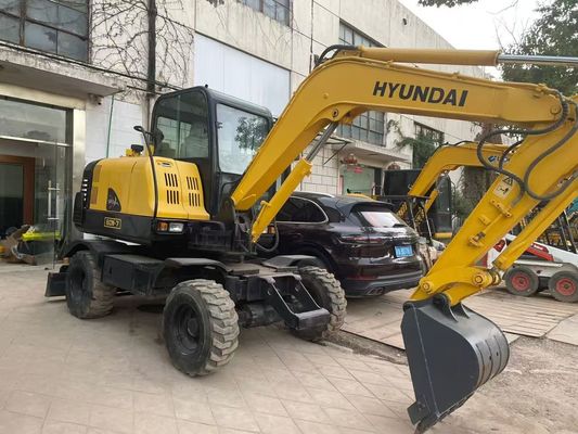 Gebruikte R60W-7 Mini Hyundai wiellaggraaf Stabiel en efficiënt