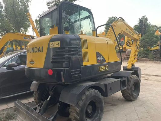 Gebruikte R60W-7 Mini Hyundai wiellaggraaf Stabiel en efficiënt