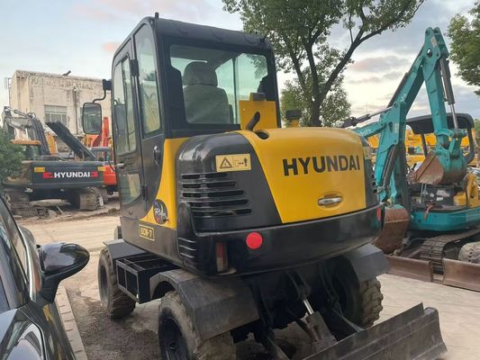 Gebruikte R60W-7 Mini Hyundai wiellaggraaf Stabiel en efficiënt