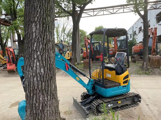 Originele kleur Gebruikte Kubota U15-3S mini graafmachine te koop/gebruikte mini graafmachine die binnen werkt