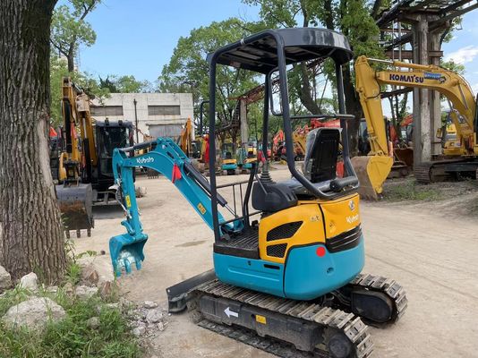Originele kleur Gebruikte Kubota U15-3S mini graafmachine te koop/gebruikte mini graafmachine die binnen werkt
