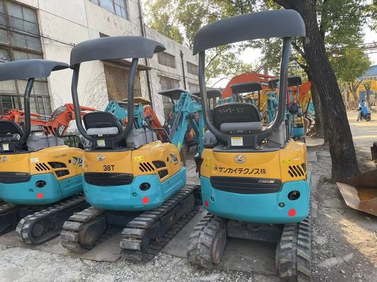 Originele kleur Gebruikte Kobelco graafmachine U17 Hoog efficiënt voor binnenwerk