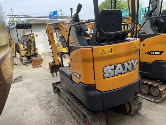 Gebruikte SANY SY16C mini graafmachine Vloeiende werking voor tuinwerk