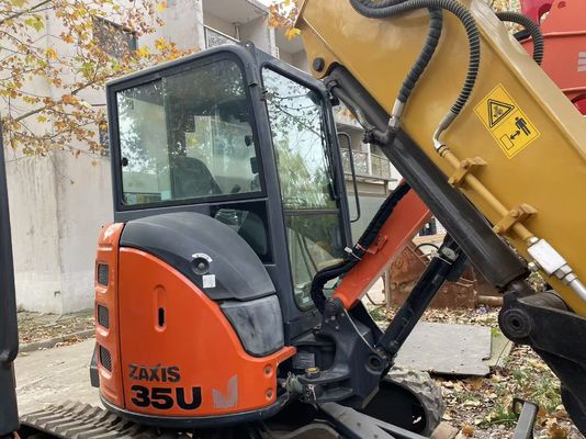 Originele Japan Gebruikte Hitachi ZX35U-5N mini graafmachine in uitstekende staat/gebruikte Japanse mini graafmachine met swingarm en EPA motor