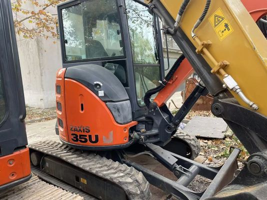 Originele Japan Gebruikte Hitachi ZX35U-5N mini graafmachine in uitstekende staat/gebruikte Japanse mini graafmachine met swingarm en EPA motor