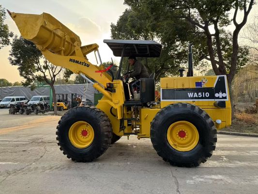 Oorspronkelijke Japan Gebruikte Komatsu WA510 Mini Wheel Loaders Werken in goede staat