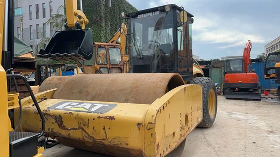 Originele kleur Gebruikte Caterpillar CS-683E Single Drum Road Roller In uitstekende staat