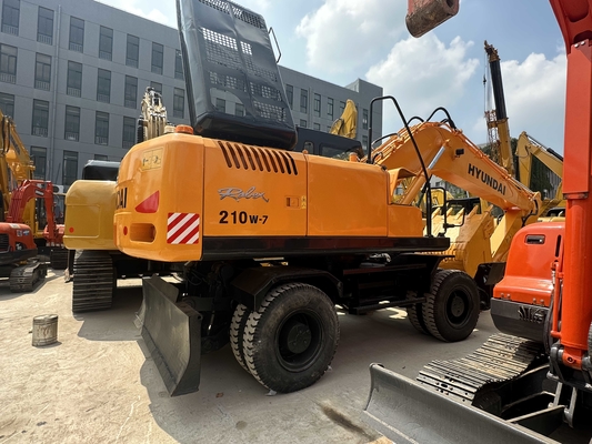 Originele Koreaanse Hyundai R210W-7 Wielgraafmachine In Uitstekende Staat