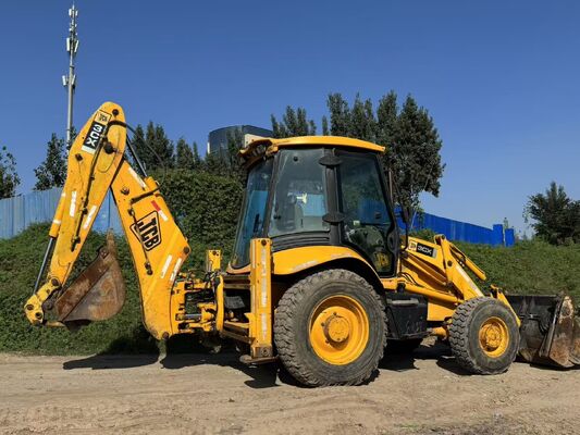 Originele kleur JCB 3CX Gebruikte boormachine met vierwielaandrijving