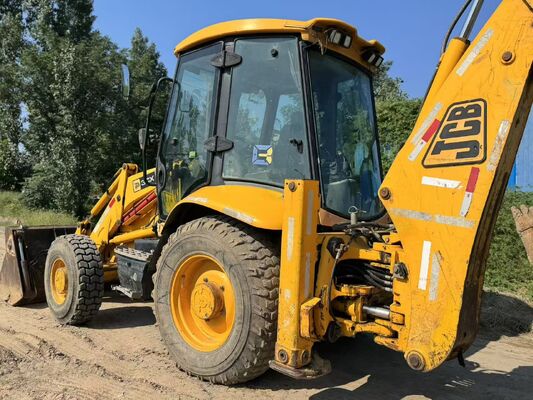 Originele kleur JCB 3CX Gebruikte boormachine met vierwielaandrijving