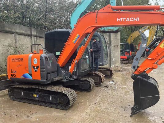 Originele Japanse Hitachi ZX60 Mini Crawler Graafmachine Met Hydraulische Duim